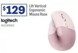 Officeworks Lift Vertical Ergonomic Mouse Rose offer