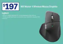 Officeworks MX Master 4 Wireless Mouse Graphite offer