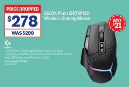 Officeworks G502X Plus LIGHTSPEED Wireless Gaming Mouse offer