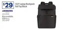 Officeworks 15.6" Laptop Backpack Roll Top Black offer