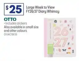 Officeworks Large Week to View FY26/27 Diary Whimsy offer