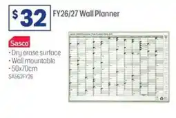 Officeworks FY26/27 Wall Planner offer