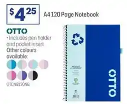 Officeworks A4 120 Page Notebook offer