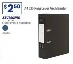 Officeworks A42D-Ring Lever Arch Binder offer