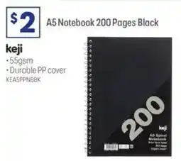 Officeworks A5 Notebook 200 Pages Black offer