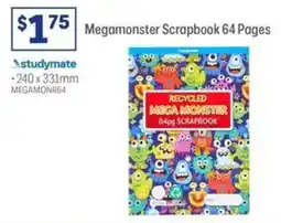 Officeworks Megamonster Scrapbook 64 Pages offer