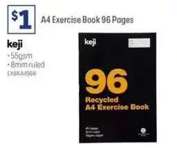 Officeworks A4 Exercise Book 96 Pages offer