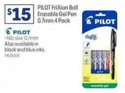 Officeworks PILOT Frixion Ball Erasable Gel Pen offer