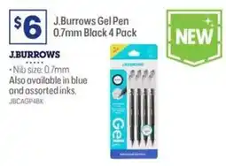 Officeworks J.Burrows Gel Pen offer