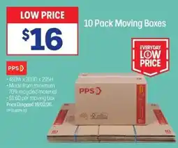 Officeworks 10 Pack Moving Boxes offer