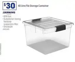 Officeworks 40 Litre File Storage Container offer
