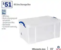 Officeworks 48 Litre Storage offer