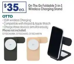 Officeworks On The Go Foldable 3-in-1 Wireless Charging Stand offer