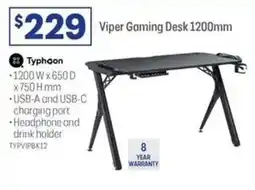 Officeworks Viper Gaming Desk 1200mm offer