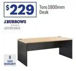Officeworks Toro 1800mm Desk offer
