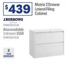 Officeworks Matrix 2 Drawer Lateral Filing Cabinet offer