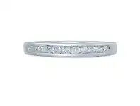 Bevilles Jewellery 9ct White Gold Diamond Channel Set Ring offer