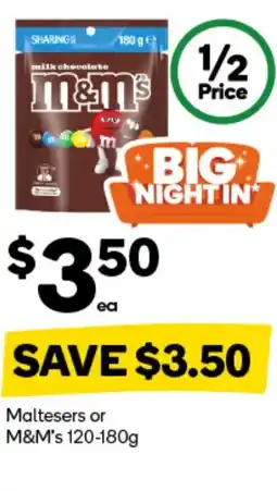 Woolworths Maltesers or M&M's offer