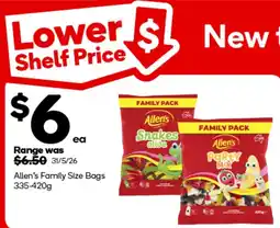 Woolworths Allen's Family Size Bags offer