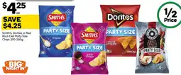 Woolworths Smith's, Doritos or Red Rock Dell Party Size Chips offer