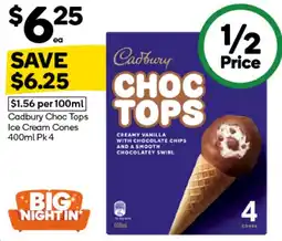 Woolworths Cadbury choc tops Ice Cream Cones offer