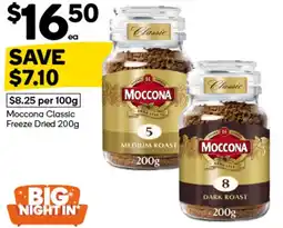 Woolworths Moccona Classic Freeze Dried offer