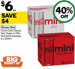 Woolworths Coca-Cola Classic, Zero Sugar or Diet Soft Drink Varieties offer