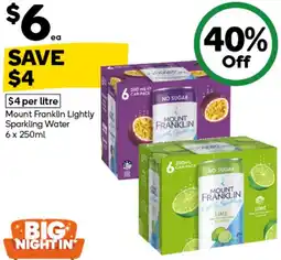 Woolworths Mount Franklin Lightly Sparkling Water offer