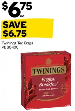 Woolworths Twinings Tea Bags offer