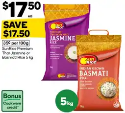Woolworths SunRice Premium Thai Jasmine or Basmati Rice offer