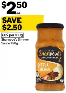 Woolworths Sharwood's Simmer Sauce offer
