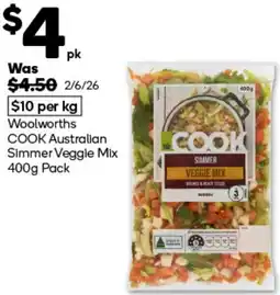 Woolworths Simmer Veggie Mix offer