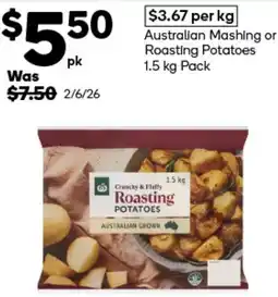 Woolworths Roasting Potatoes offer