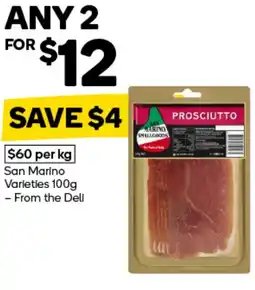 Woolworths San Marino Varieties offer