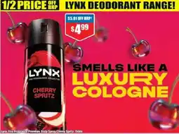 Chemist Warehouse Lynx Fine Fragrance Premium Body Spray Cherry Spritz offer
