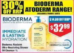 Chemist Warehouse Bioderma Atoderm Ultra-Nourishing Shower Oil Cleanser offer