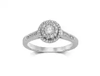 Bevilles Jewellery 9ct White Gold 0.50ct Diamond Round Ring offer