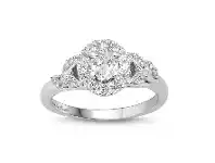Bevilles Jewellery Love by Michelle Beville Oval Solitaire Ring with 0.65ct of Diamonds in 18ct White Gold offer