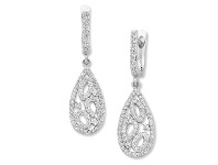 Bevilles Jewellery Sterling Silver Cubic Zirconia Drop Earrings offer