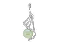 Bevilles Jewellery Pearl & Diamond Set Necklace in Sterling Silver offer