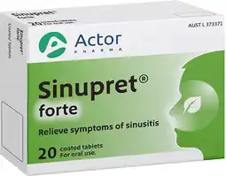 healthylife Sinupret Forte Sinusitis Relief 20 Tablets offer