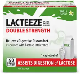 healthylife Lacteeze Double Strength 40 Chewable Caplets offer