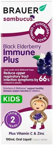 healthylife Brauer Sambucus Black Elderberry Kids Immune Plus offer