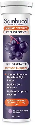 healthylife Sambucol Immune Defence 15 Effervescent Tablets offer