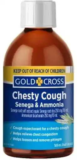 healthylife Gold Cross Chesty Cough Senega & Ammonia offer