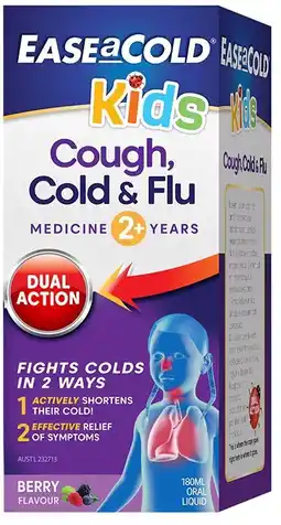 healthylife Ease a Cold Kids Cough Cold & Flu Liquid Berry Flavour offer