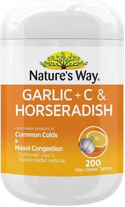 healthylife Nature's Way Garlic + C & Horseradish 200 Tablets offer