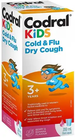 healthylife Codral Kids Cold & Flu Dry Cough Liquid offer