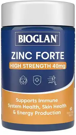 healthylife Bioglan Zinc Forte High Strength 40mg 60 Tablets offer