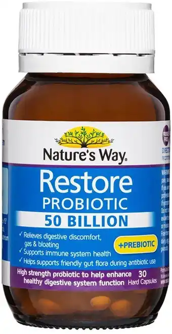 Nature's Way Restore Probiotic 50 Billion 30 Capsules